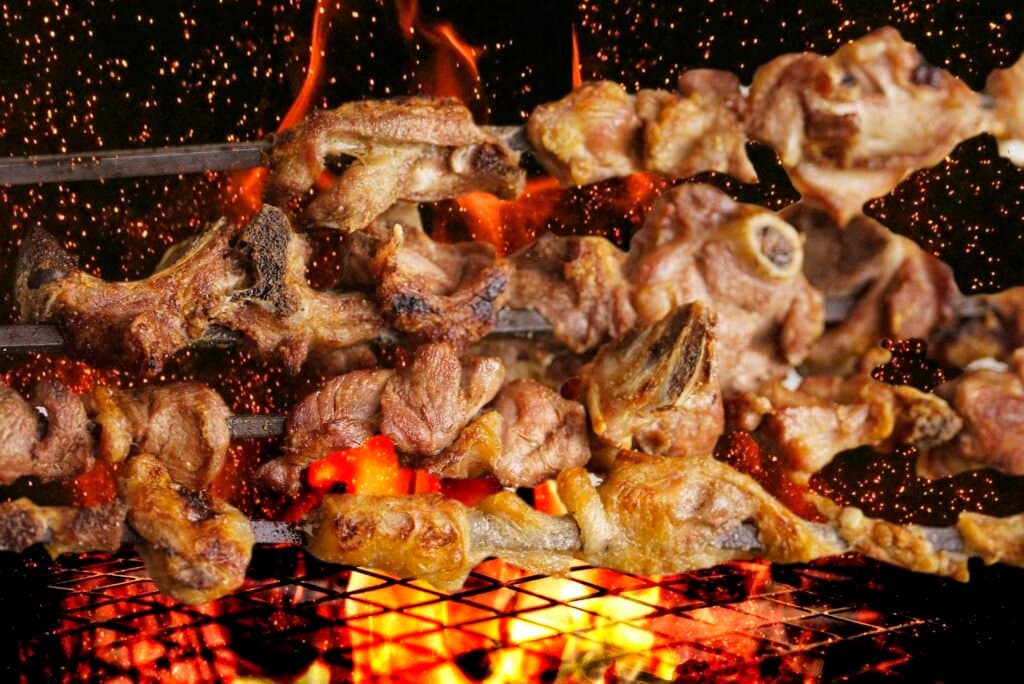 Barbecue platter representative of the published hotel menu